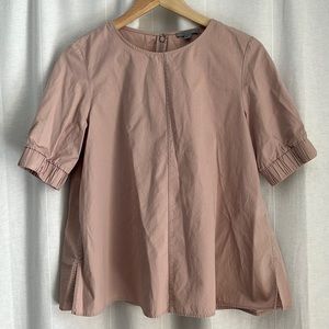 COS pale blush poplin A line blouse